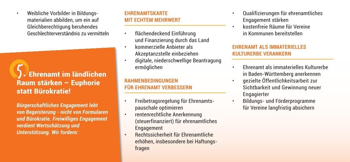 Politische Forderungen für Frauen im Ländlichen Raum Politische Forderungen für Frauen im Ländlichen Raum